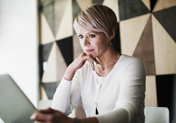 Woman working at a desk